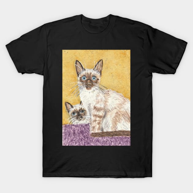 Siamese cats T-Shirt by SamsArtworks